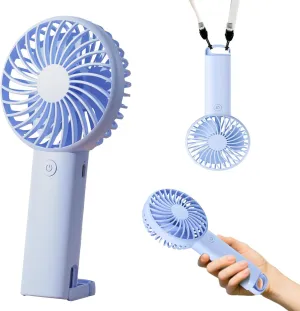Portable Fan, Mini Handheld Fan with Holder, Rechargeable Personal Fans with Powerful Airflow for Travel Camping, 3 in 1 Hand Held Small Fans for Lash Face, Battery for 15 Hours Cooling Mini handheld fan for personal cooling