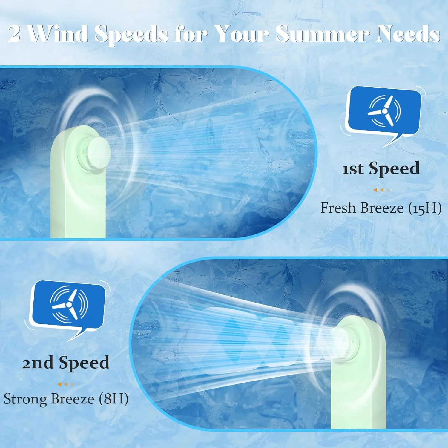 Portable Handheld Fan, 2 IN 1 Mini Hand Fan, Battery Operated [8-15 Working Hours], USB Rechargeable Personal Foldable Fan for Indoor, Small Pocket Fans Travel Essentials for Outdoor (Green)