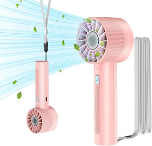 Portable Handheld Fan Rechargeable, Mini Personal Fan, Hand Held Fan With 4 Speeds Portable Turbo Fan, USB 2600mAh Battery Small High Speed Fan for Makeup, Home, Office, Travel and Outdoor Activities Octopus-shaped decorative fan