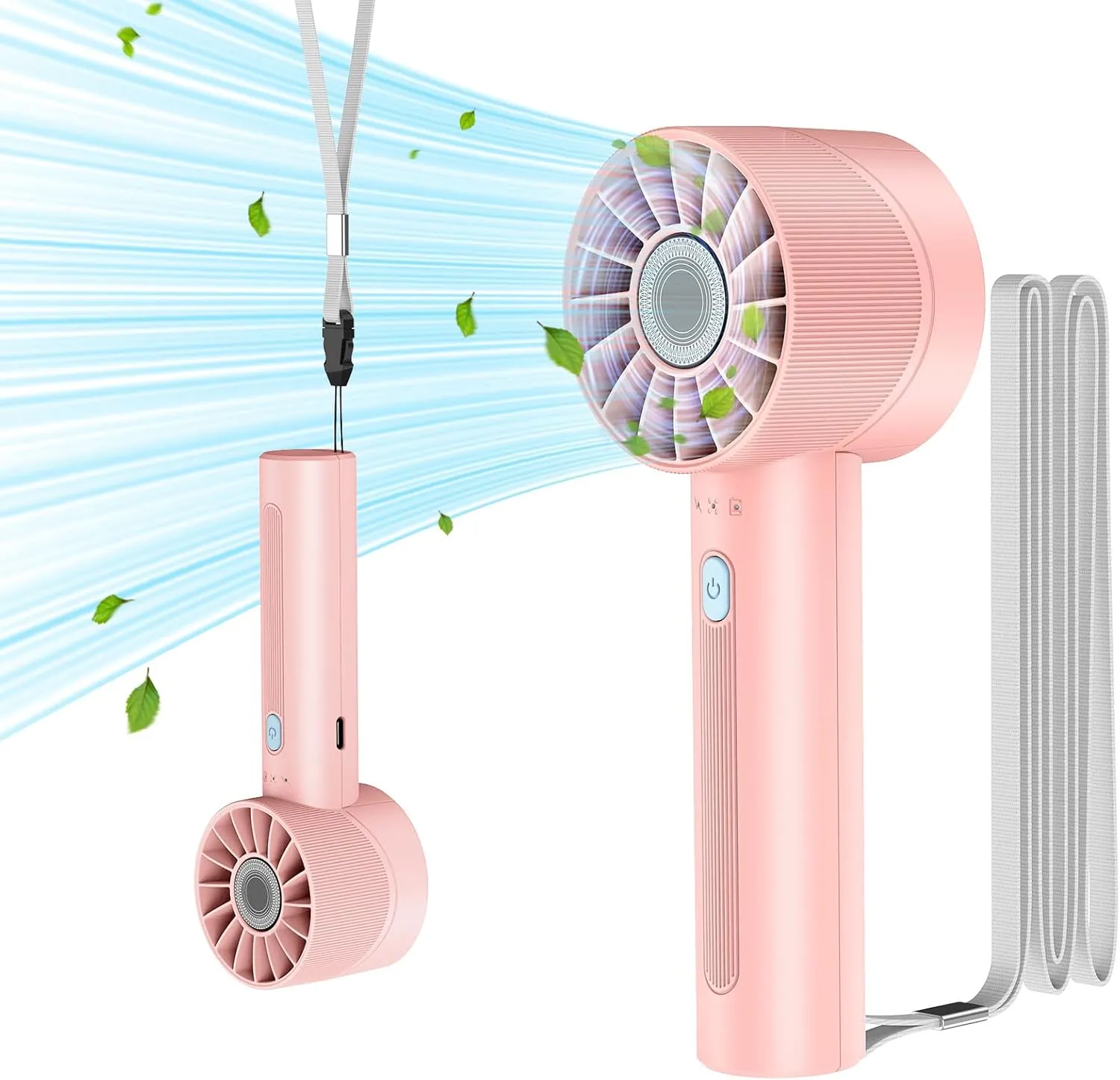 Portable Handheld Fan Rechargeable, Mini Personal Fan, Hand Held Fan With 4 Speeds Portable Turbo Fan, USB 2600mAh Battery Small High Speed Fan for Makeup, Home, Office, Travel and Outdoor Activities Octopus-shaped decorative fan