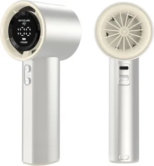 Portable Handheld Fan, Speed (1-100) Adjustable Turbo Personal, 4000mAh Battery Rechargeable Cooling Fan, Digital Display, Gifts for Women Men Travel/Camping/Outdoor (Starlight/Beige) Mini handheld fan for personal cooling