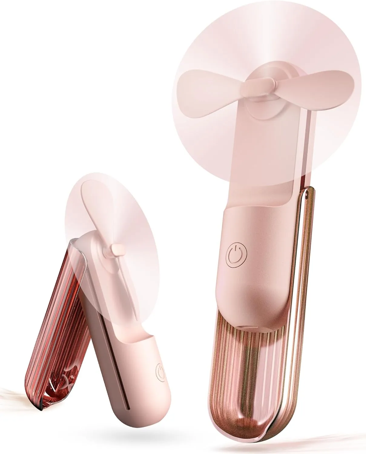 Portable Handheld Mini Fan, 3-Speed Foldable Hand Fan, USB-C 2000mAH Rechargeable Small Quiet Personal Cooler, Summer Essentials for Travel, Outdoor, Home, Ideal Gifts for Women, Pink Mini handheld fan for personal cooling