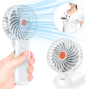 Portable Handheld Mini Fan Rechargeable: Small Hand Personal Foldable Fans 180 Adjustable 4 Speed Wind Cooling Air for Travel Face lash Indoor Outdoor Office Camping Household Women Men Kid White Mini handheld fan for personal cooling