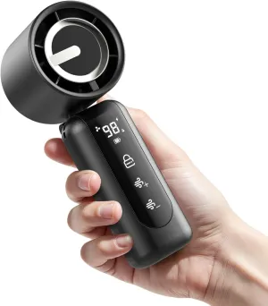 Portable Handheld Mini Fan,Speed(1-100) Adjustable Turbo Personal Fan,4000mAh Battery Rechargeable,AI Digital Display,Gifts for Women Men Camping Travel Summer Outdoor Mini handheld fan for personal cooling