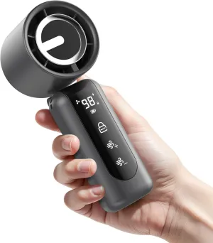 Portable Handheld Mini Fan,Speed(1-100) Adjustable Turbo Personal Fan,4000mAh Battery Rechargeable,AI Digital Display,Gifts for Women Men Camping Travel Summer Outdoor Mini handheld fan for personal cooling