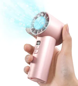 Portable Handheld Turbo Fan | Speed(1-120) Adjustable Mini Fan featuring Cooling Mode | 5000 mAh Rechargeable Battery | Metal Body & LED Display | Gifts for Men Women, Camping & Outdoor Mini handheld fan for personal cooling