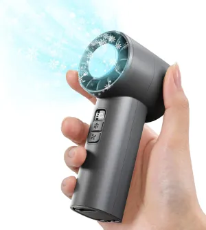 Portable Handheld Turbo Fan | Speed(1-120) Adjustable Mini Fan featuring Cooling Mode | 5000mAh Rechargeable Battery | Metal Body & LED Display | Gifts for Men Women, Camping & Outdoor Mini handheld fan for personal cooling