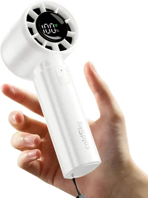 Portable Handheld Turbo Fan,5 Speeds High Speed Personal Fan With Digital Display,4000mAh Rechargeable Small Fans Max 12Hrs Cooling Fans For Outdoor, Travel Essentials Mini handheld fan for personal cooling