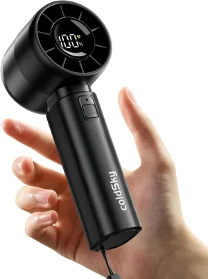 Portable Handheld Turbo Fan,5 Speeds High Speed Personal Fan With Digital Display,4000mAh Rechargeable Small Fans Max 12Hrs Cooling Fans For Outdoor, Travel Essentials Mini handheld fan for personal cooling