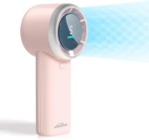 Portable Mini Fan: High Speed Cooling Fan, 10 Hours Battery Life, USB Rechargeable, Small Essentials for Women, Beach Travel, Vacation (Pink) Neck fan for hands-free comfort
