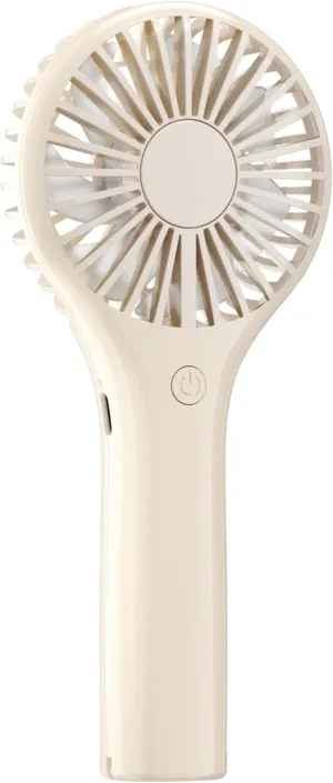 Portable Mini Fan - Powerful Personal Handheld Fan with 3 Speeds, Cute and Small, USB Rechargeable for Travel/Lash/Makeup/Outdoor/Home, Beige Mini handheld fan for personal cooling