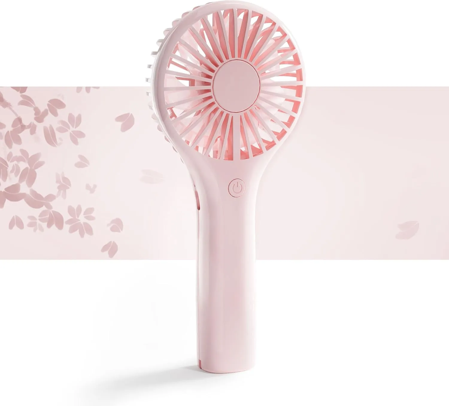 Portable Mini Fan - Powerful Personal Handheld Fan with 3 Speeds, Cute and Small, USB Rechargeable for Travel/Lash/Makeup/Outdoor/Home, Pink