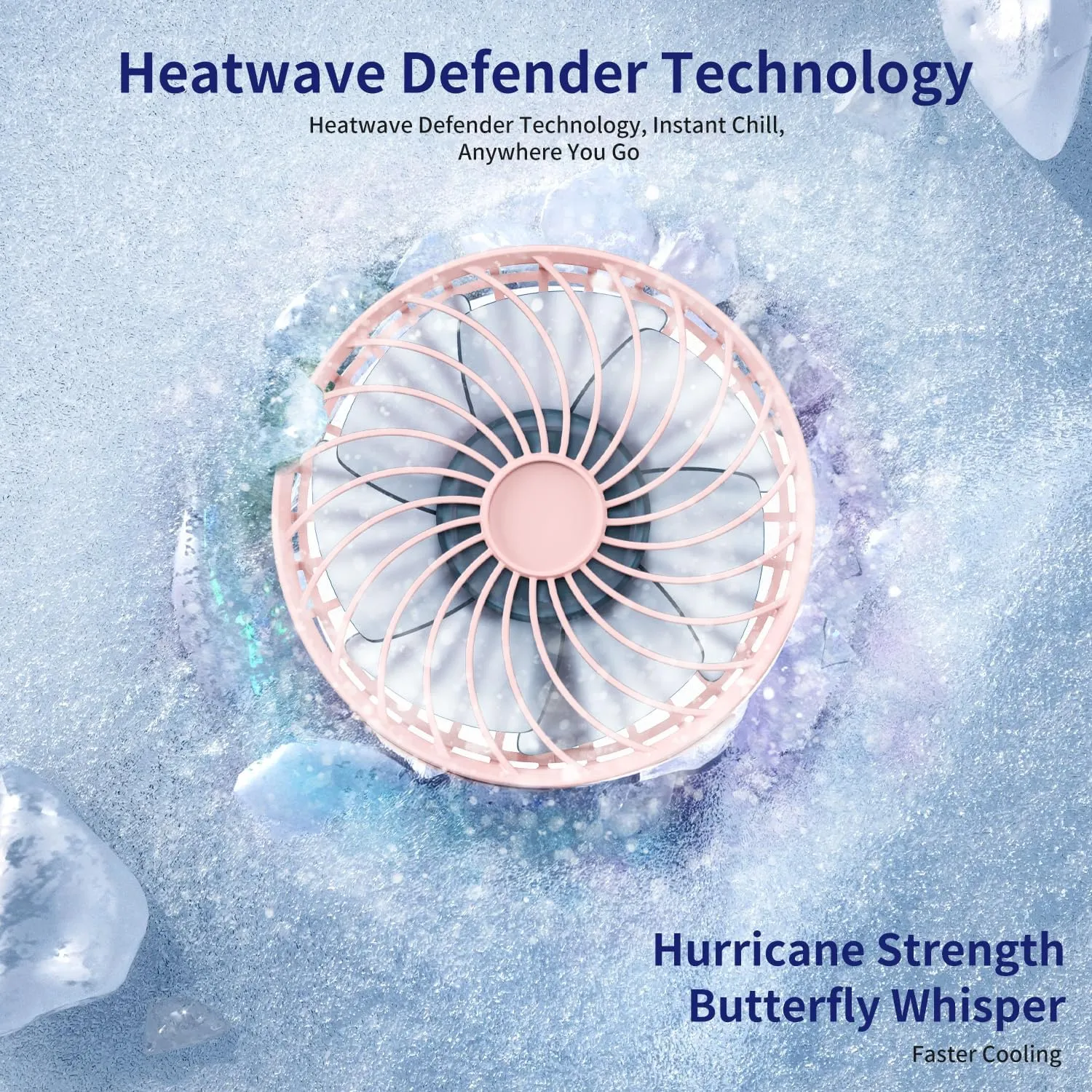 Portable Mini Fan with Mirror, USB Rechargeable, Pocket 4-Speed Cooling, Up to 15 Hours, Compact Handheld Fan for Travel/Summer/Concerts/Makeup, Summer Gift for Women (Pink)