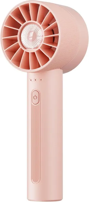 Portable Mini Handheld Turbo Fan, 4 Speed High Velocity Personal [Max 16H Cooling Time], Rechargeable Purse Travel Essentials for Vacation/Beach/Trip - Pink Mini handheld fan for personal cooling