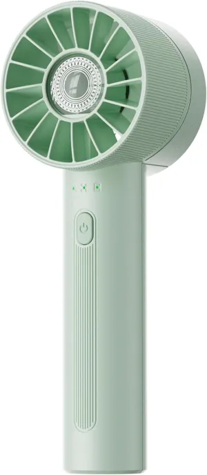 Portable Mini Turbo Fan, 4-Speed High Velocity Personal Fan, Rechargeable Travel Essentials for Vacation/Beach/Trip, Light Green Mini handheld fan for personal cooling