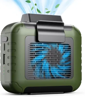 Portable Mini Waist Fan Rechargeable with 23H Working Time, 6200 RPM Strong Airflow, 3 Speed Levels, Belt Shirt Fan Clip on Waist Portable Cooling device for Blue Collar,Outdoor Working,Jobsite Waist-mounted portable fan for outdoor use