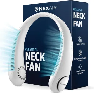 Portable Neck Fan - 3 Speed Rechargeable Bladeless Neck Fan, Adjustable Personal Neck Fan For Women & Men Modern Design, Great Cooling Fan For Travel, Outdoors & Sports Neck fan for hands-free comfort