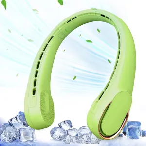 Portable Neck Fan, Bladeless Neck Fan, USB Rechargeable Personal Fan, 4000 mAh Battery Operated Wearable Fan, 3 Speeds Adjustable,Faster Cooling, Ultra Quiet, Suitable for Home, Office, Sports Neck fan for hands-free comfort