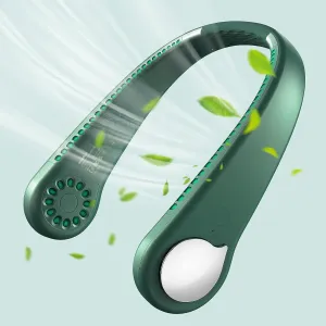 Portable Neck Fan, Hands-Free Bladeless Wearable Personal Fan - Rechargeable Battery Operated 360 Cooling Mini USB Fan for Kids, Men, Women, Mom, Dad, Office, Travel, Sports, Household, Outdoor Gift Neck fan for hands-free comfort