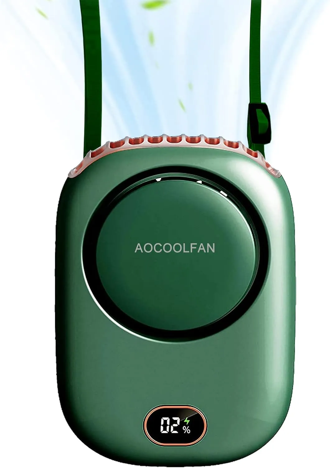 Portable Neck Fan, Mini Small Personal Handheld Fan USB Rechargeable 3 Speed for Girls Boys Woman Eyelash Travel Home Office Outdoor (Green) Waist-mounted portable fan for outdoor use