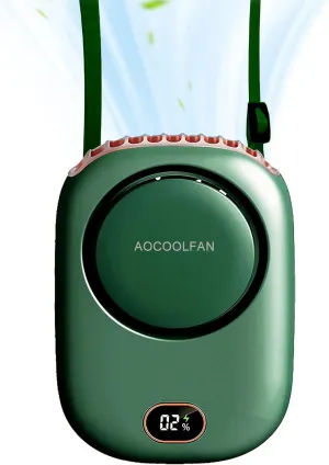 Portable Neck Fan, Mini Small Personal Handheld Fan USB Rechargeable 3 Speed for Girls Boys Woman Eyelash Travel Home Office Outdoor (Green) Waist-mounted portable fan for outdoor use