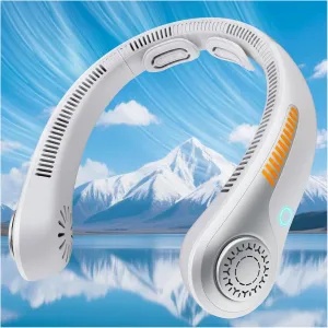 Portable Neck Fan - Neck Fans that Blow Cold Air, Hands-Free USB Rechargeable Wearable Personal Fan with Neckbrace, 5 Adjustable Speeds, Gift for Men Women, Sports, Gardening, Home, Travel, Camping Neck fan for hands-free comfort