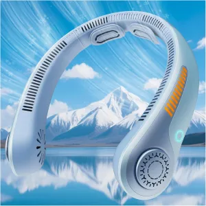 Portable Neck Fan - Neck Fans that Blow Cold Air, Hands-Free USB Rechargeable Wearable Personal Fan with Neckbrace, 5 Adjustable Speeds, Gift for Men Women, Sports, Gardening, Home, Travel, Camping Small bladeless fan for quiet cooling