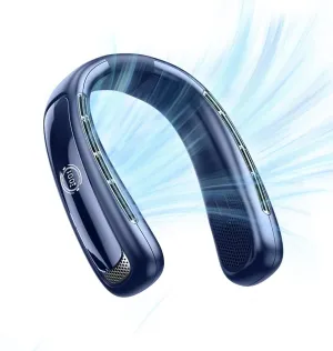 Portable Neck Fan Personal Air Conditioner 5200mah Bladeless Cooling Neck Fan Portable Rechargeable That Blow Cold Air Neck Cooler Wearable Fan Around Your Neck For Men Women Travel Essentials Gift Neck fan for hands-free comfort