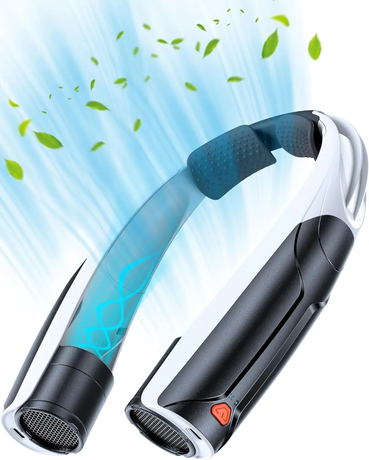 Portable Neck Fan with 6000mAh Battery, USB-C Rechargeable, Black Hands-Free Personal Fan 6 Speeds, 6-20Hrs Cooling for Outdoor Sports/Gym/Office, Adjustable 11oz Lightweight, Neck Cooler