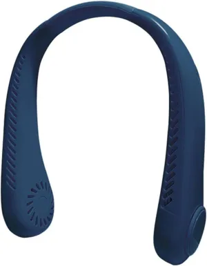Portable Neck Fan with CoolingTechnology-Portable Hands-FreePersonal Fan Blows Cold AirRechargeable 360 Small Fan, 3 SpeedsQuiet Wearable Fan for Office, Travel,Sports, Gym (Blue) Neck fan for hands-free comfort