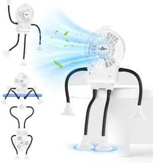 Portable Robot Fan Man, Desk Fan Rechargeable with Suckers, Small Fan for Office, Home, and the Outdoors Octopus-shaped decorative fan