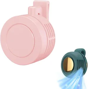 Portable Silent Mini Bladeless Electric Fan,360 Rotatable,USB Rechargeable Personal Body Fan with Adjustable 3-speed,Mini Waist Clip Fan for Outdoor Hiking Camping Travel (Pink) 360-degree rotating fan for home use