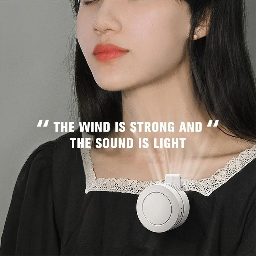 Portable Silent Mini Bladeless Electric Fan,360 Rotatable,USB Rechargeable Personal Body Fan with Adjustable 3-speed,Mini Waist Clip Fan for Outdoor Hiking Camping Travel (Pink)