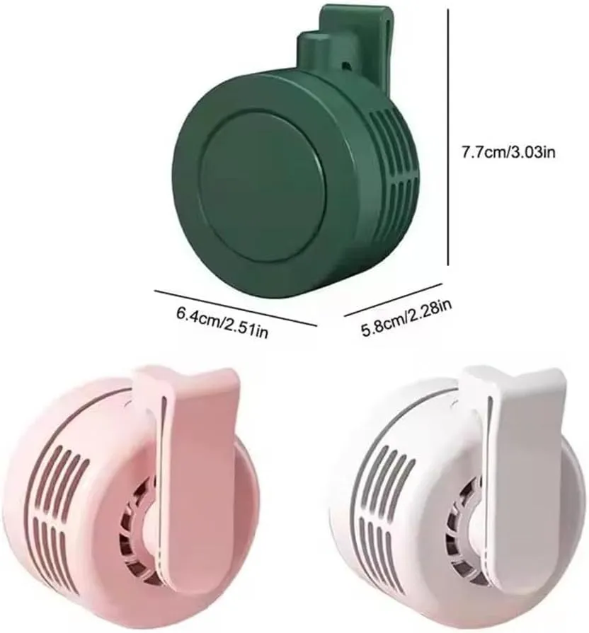 Portable Silent Mini Bladeless Electric Fan,360 Rotatable,USB Rechargeable Personal Body Fan with Adjustable 3-speed,Mini Waist Clip Fan for Outdoor Hiking Camping Travel (Pink)