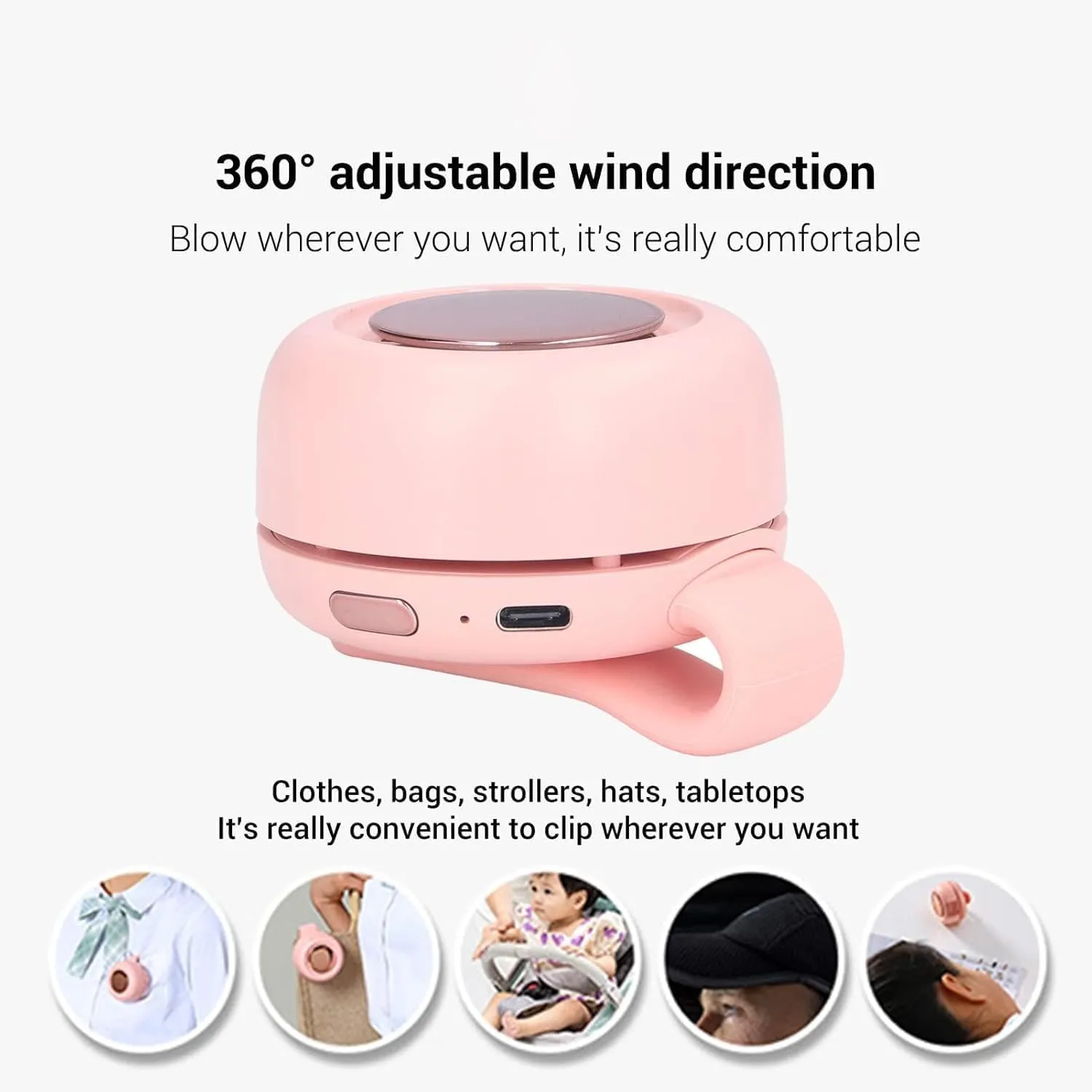Portable Silent Mini Bladeless Electric Fan,Mini Whirlwind Fan for Waist Clip Fan, 3 Speeds Hands-Free Neck Fan,Suitable for Outdoor & Travel & Office, Travel Accessories, Gift (Green)