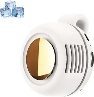 Portable Silent Mini Bladeless Fan Clip On, 2025 New Mini Fan with Clip, Adjustable 3-Speed Portable Waist Fans Hands-Free Suitable for Outdoor & Travel & Office (White) 360-degree rotating fan for home use