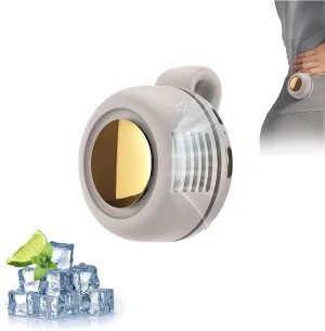 Portable Silent Mini Bladeless Fan Clip On, 3 Speeds Clip-on Fans for Shirt, Mini Whirlwind Fan for Waist Clip (White) Small bladeless fan for quiet cooling