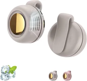 Portable Silent Mini Bladeless Fan Clip On, Mini Fan With Clip, Small Travel Personal Held Fans, Adjustable 3-Speed Suspended Waist Fans for Outdoor,Camping,Travel,Office (White) Small bladeless fan for quiet cooling