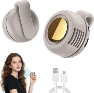 Portable Silent Mini Bladeless Fan Clip On,Small Clip Fan, Adjustable 3 Speeds Suspended, Waist Fans forclip onfan for shirt Suitable for Outdoor & Travel & Office (white) Small bladeless fan for quiet cooling