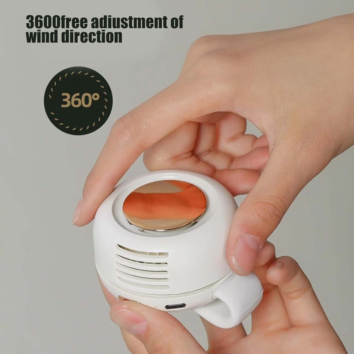 Portable Silent Mini Bladeless Fan Clip On,Small Whirlwind Bladeless Clip On Fan, 2025 New Adjustable 3-Speed Suspended Waist Fans, For Outdoor & Travel & Office, Travel Accessories (green 01)