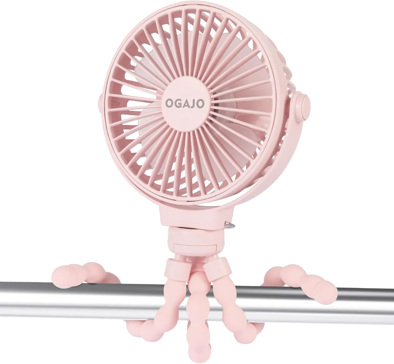 Portable Stroller Fan,With Flexible Tripod and 3 Speeds Clip On Car Seat Fan Mini Small Personal Handheld Battery Powered USB Fan, for Pram Crib Bike Treadmill Camping and Student Bed Desk Rear-mounted fan for childrens safety