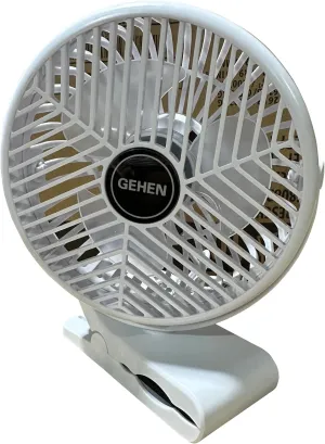 Portable Table Fan Clip Fan with 3 speeds Air Flow 360 Rotation Quiet Personal Fan for Indoor Outdoor (White) 360-degree rotating fan for home use
