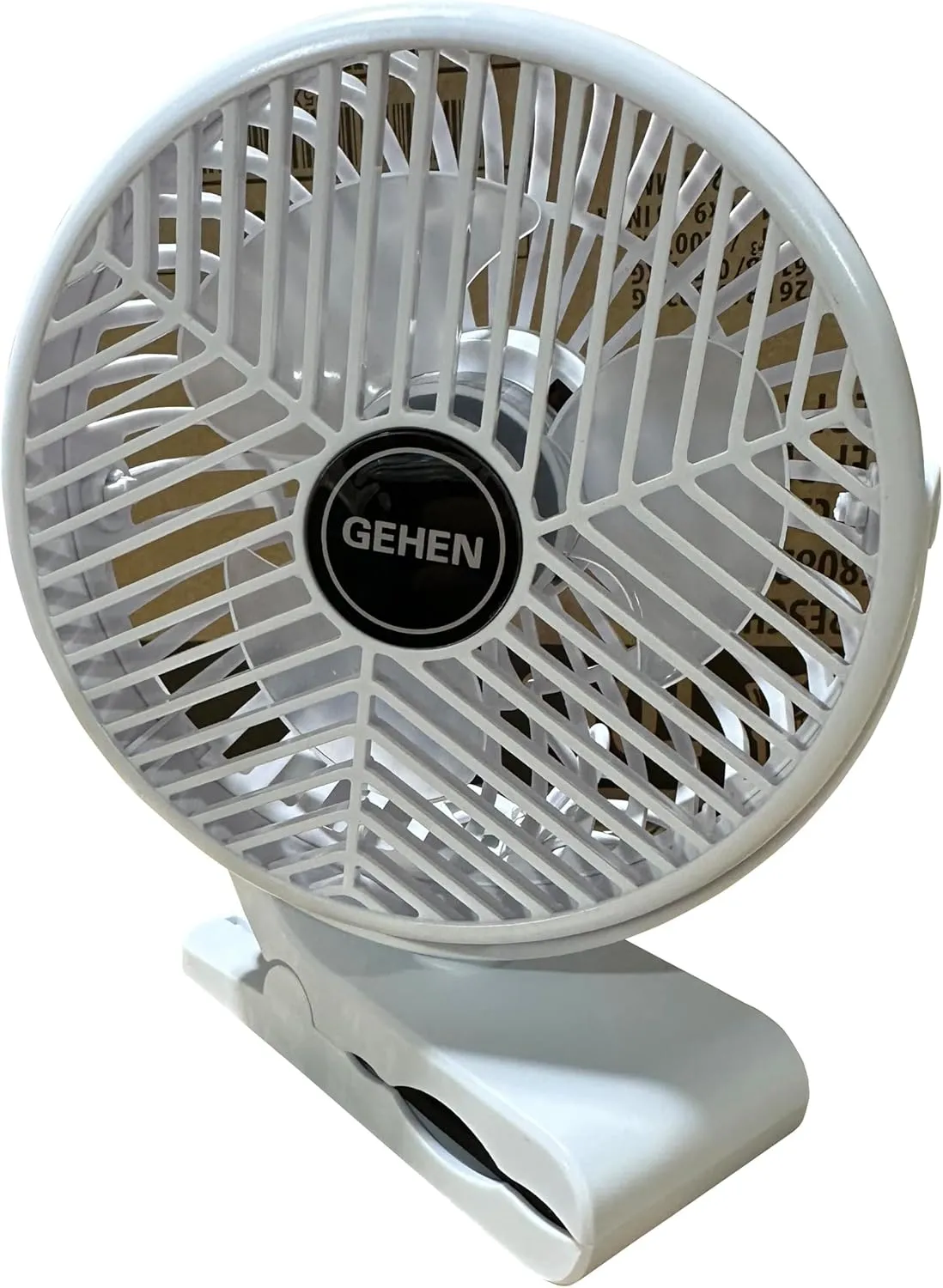 Portable Table Fan Clip Fan with 3 speeds Air Flow 360 Rotation Quiet Personal Fan for Indoor Outdoor (White) 360-degree rotating fan for home use