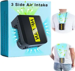 Portable Waist Clip Fan Rechargeable - 3 Side Air Intake Non-Blocking Under Shirt Fan with 10000mAh Battery Personal Wearable Fan for Body Cool Waist-mounted portable fan for outdoor use