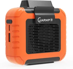 Portable Waist Fan - 6000mAh Battery, 3 Speeds, Strong Airflow, Up to 16 Hours Working Time, Portable Hands-Free Cooling Belt Clip Fan for Construction Workers, Couriers, and Campers Waist-mounted portable fan for outdoor use