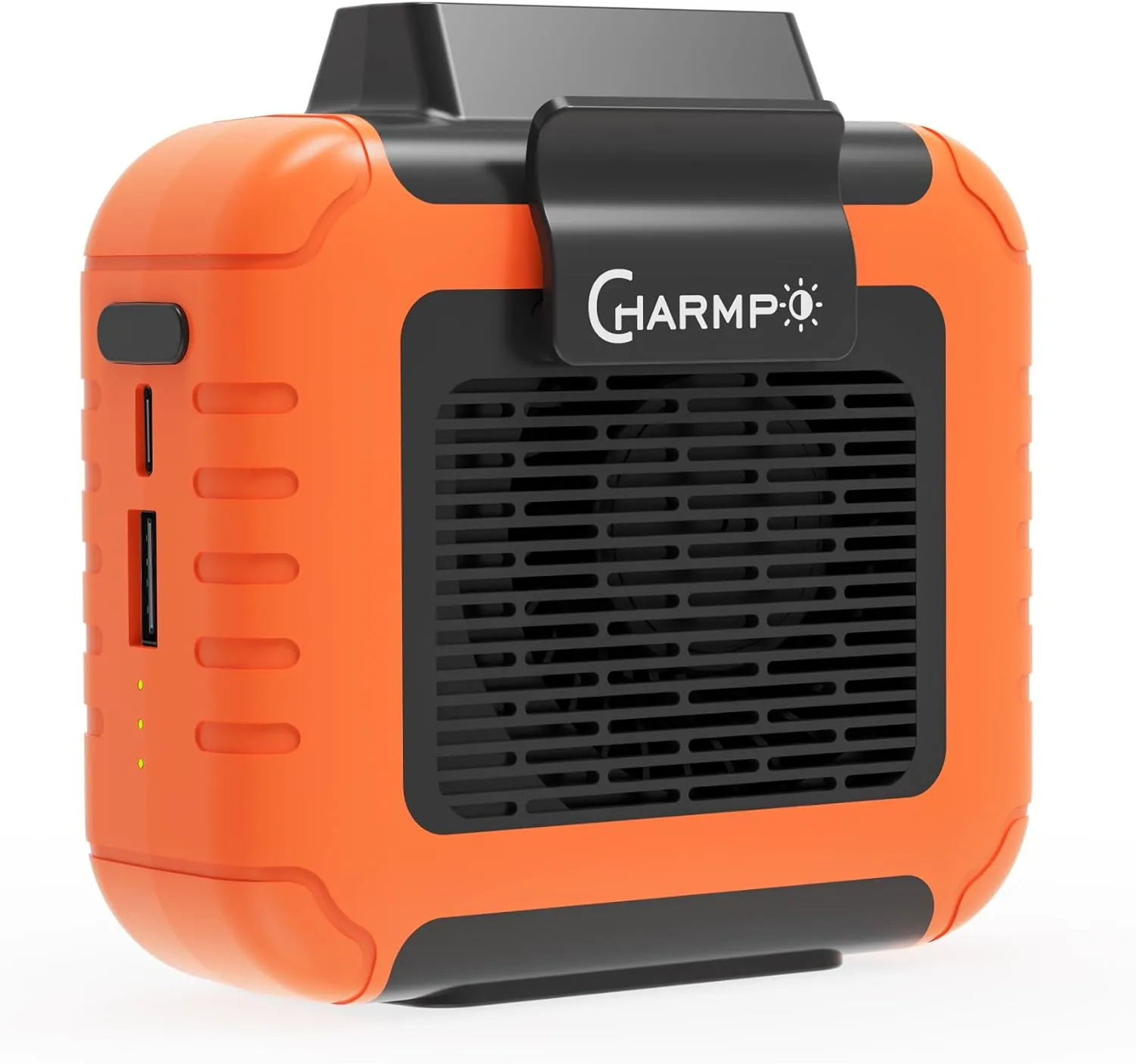 Portable Waist Fan - 6000mAh Battery, 3 Speeds, Strong Airflow, Up to 16 Hours Working Time, Portable Hands-Free Cooling Belt Clip Fan for Construction Workers, Couriers, and Campers Waist-mounted portable fan for outdoor use