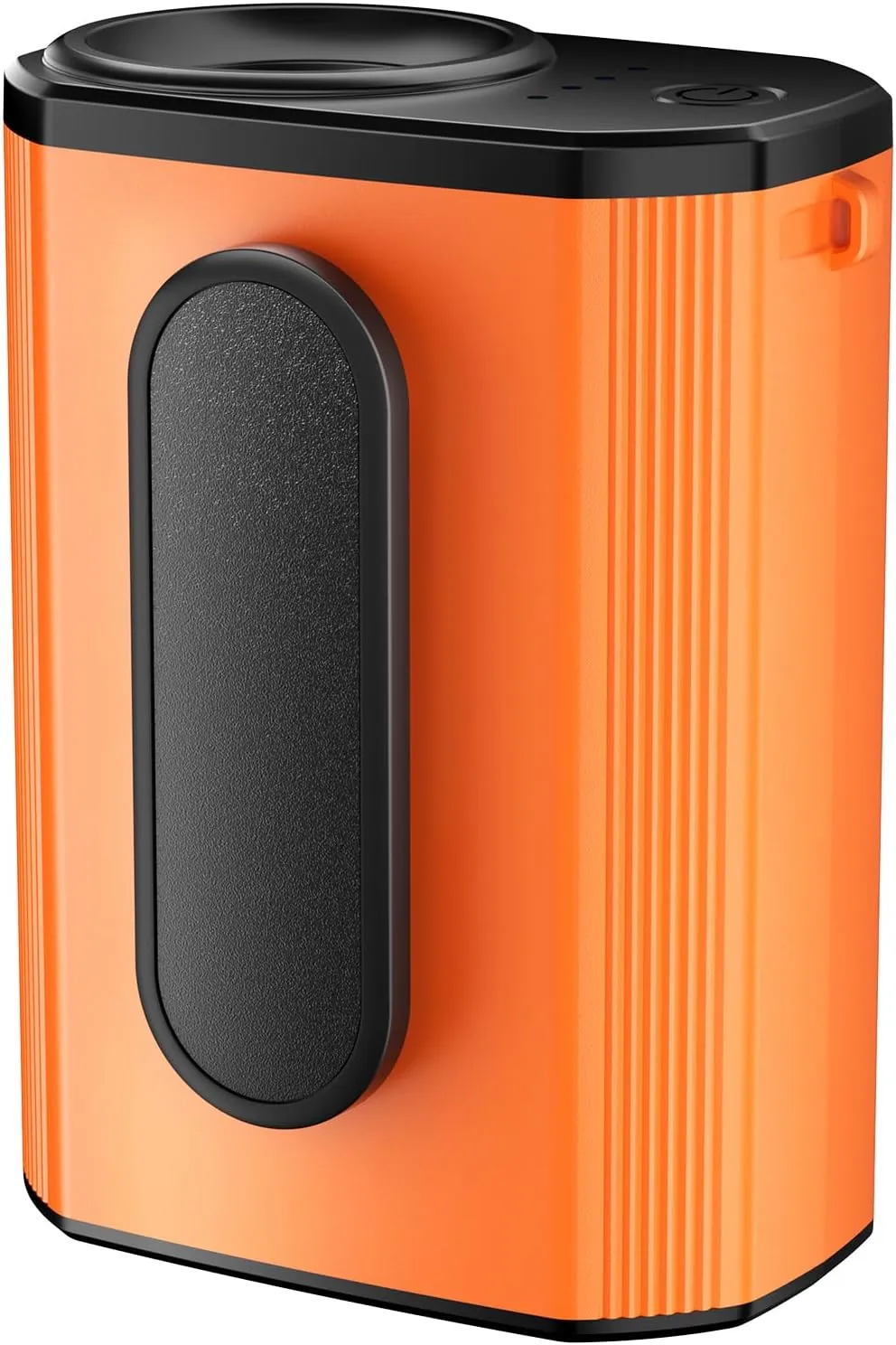 Portable Waist Fan, Neck Fan Rechargeble with 4-Speed Setting, 17500RPM Strong Airflow, Dual-Sided Clip on Personal Wearable Shirt Belt Fan Battery Operated For Travel, Jobsite,Camping,Orange