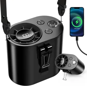 Portable Waist Fan,10 Speeds Personal Fan Clip On Fans for Shirt,10000mAh Rechargeable Neck Fans With LED Display, 3 Lights Mode Wearable Belt Fans for Men Women Gifts Outdoor, Camping, Travel, Beach Waist-mounted portable fan for outdoor use