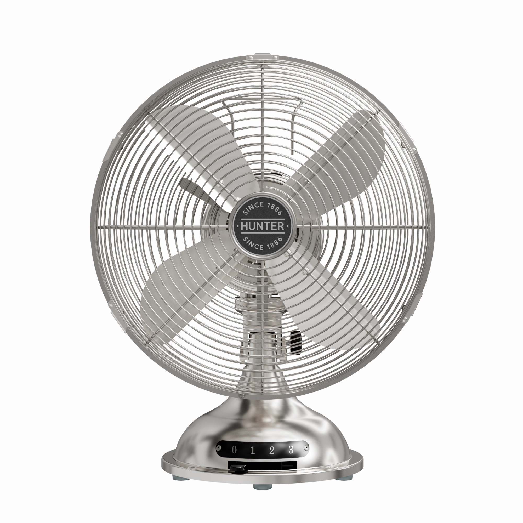 Portable Desk Fan Brushed Nickel