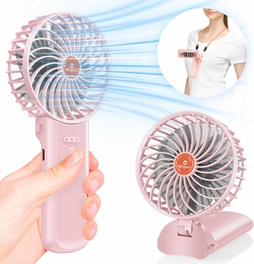 Portable Handheld Mini Fan Rechargeable: Small Hand Personal Foldable Fans 180 Adjustable 4 Speed Wind Cooling Air Blow for Travel Face lash Indoor Outdoor Office Camping Household Women Men Kid Pink Mini handheld fan for personal cooling